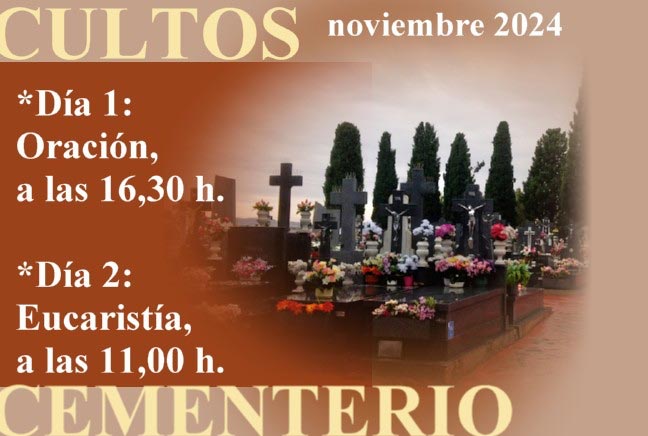 Cultos en el cementerio.