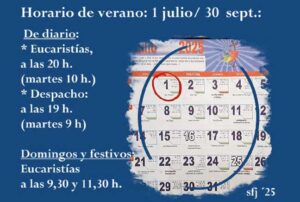 horario de verano de San Francisco javier