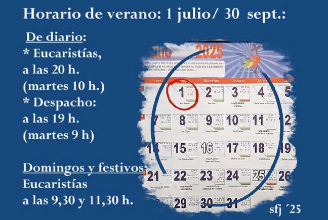 horario de verano de San Francisco javier