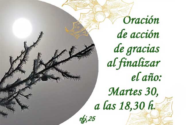 Oración al finalizar el año