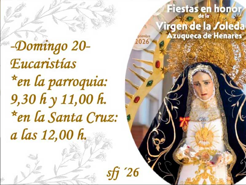 Eucaristías el domingo 20